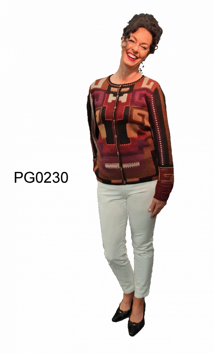 Intarsien Damen Strickjacke "Navaho"